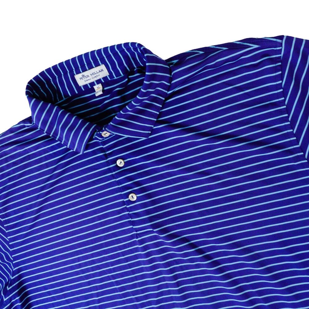 Peter Millar BallenIsles Performance Stretch Striped Golf Polo Shirt Men's XL